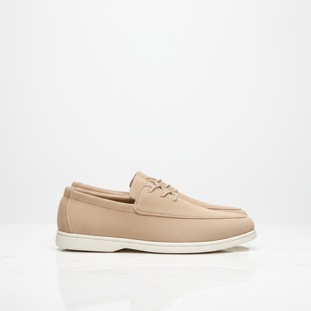Suede Loafers with Cushioned Sole