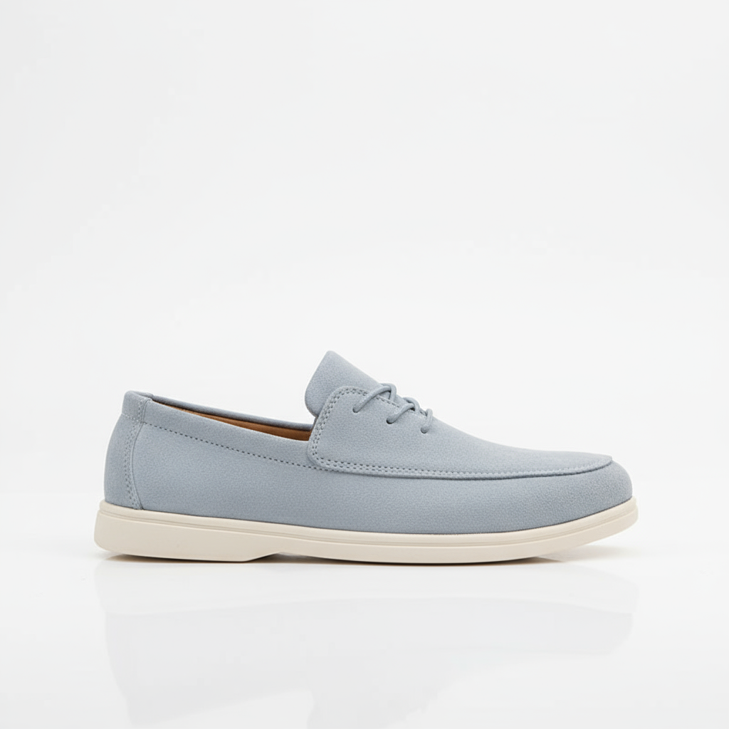 Suede Loafers with Cushioned Sole
