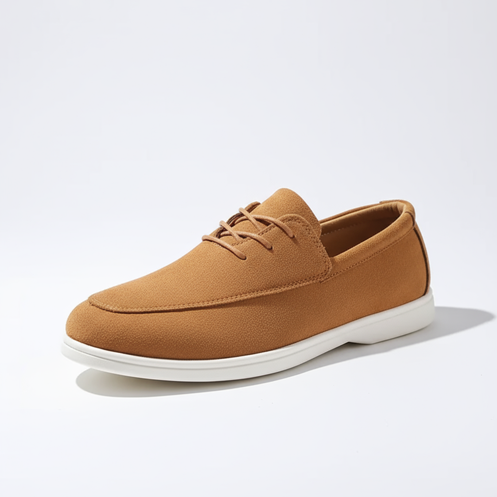 Suede Loafers with Cushioned Sole