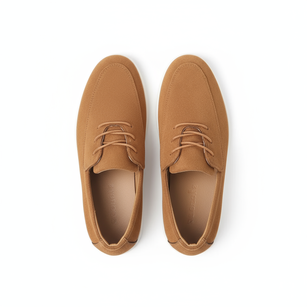 Suede Loafers with Cushioned Sole