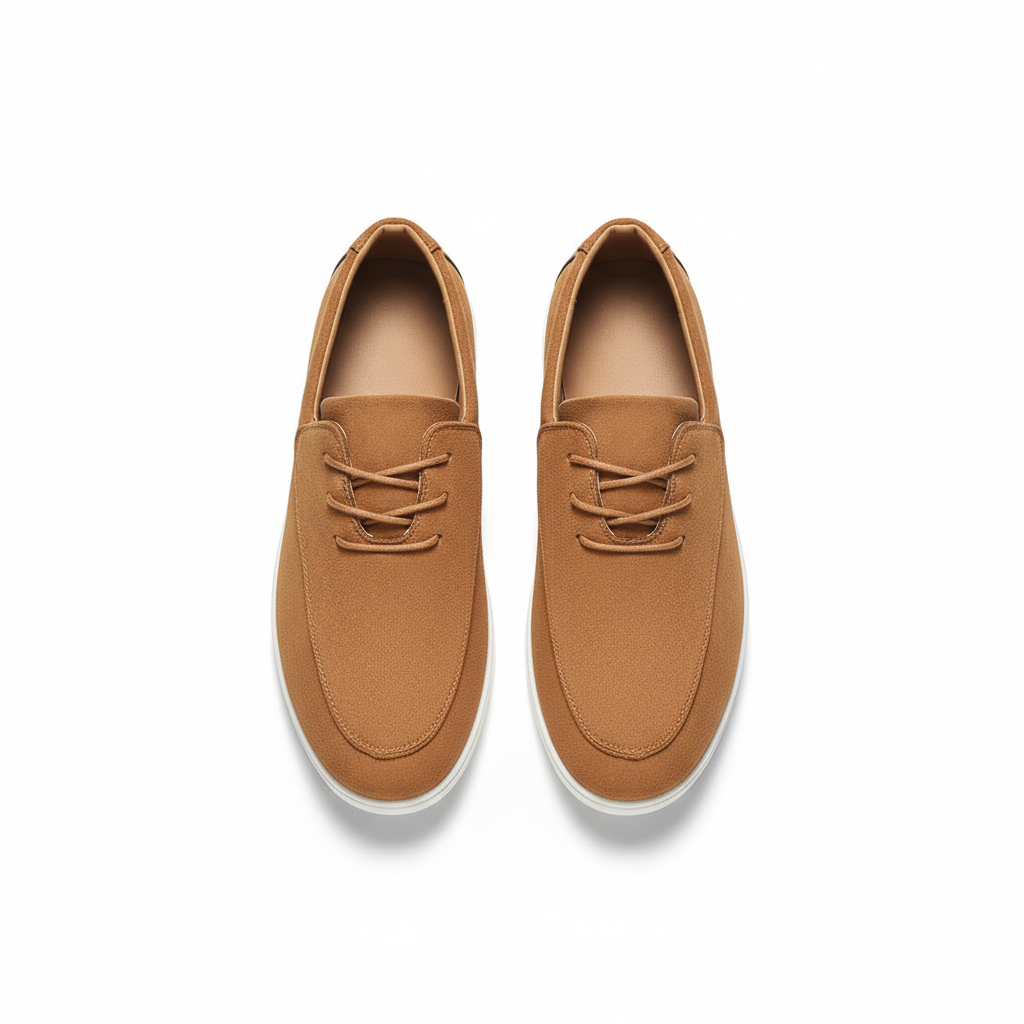 Suede Loafers with Cushioned Sole