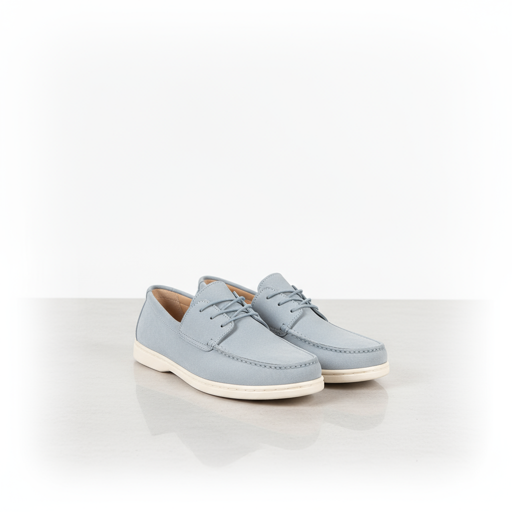 Suede Loafers with Cushioned Sole