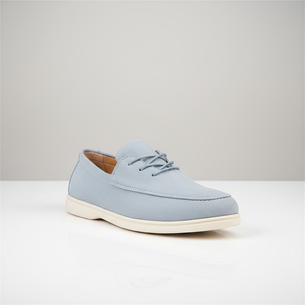 Suede Loafers with Cushioned Sole