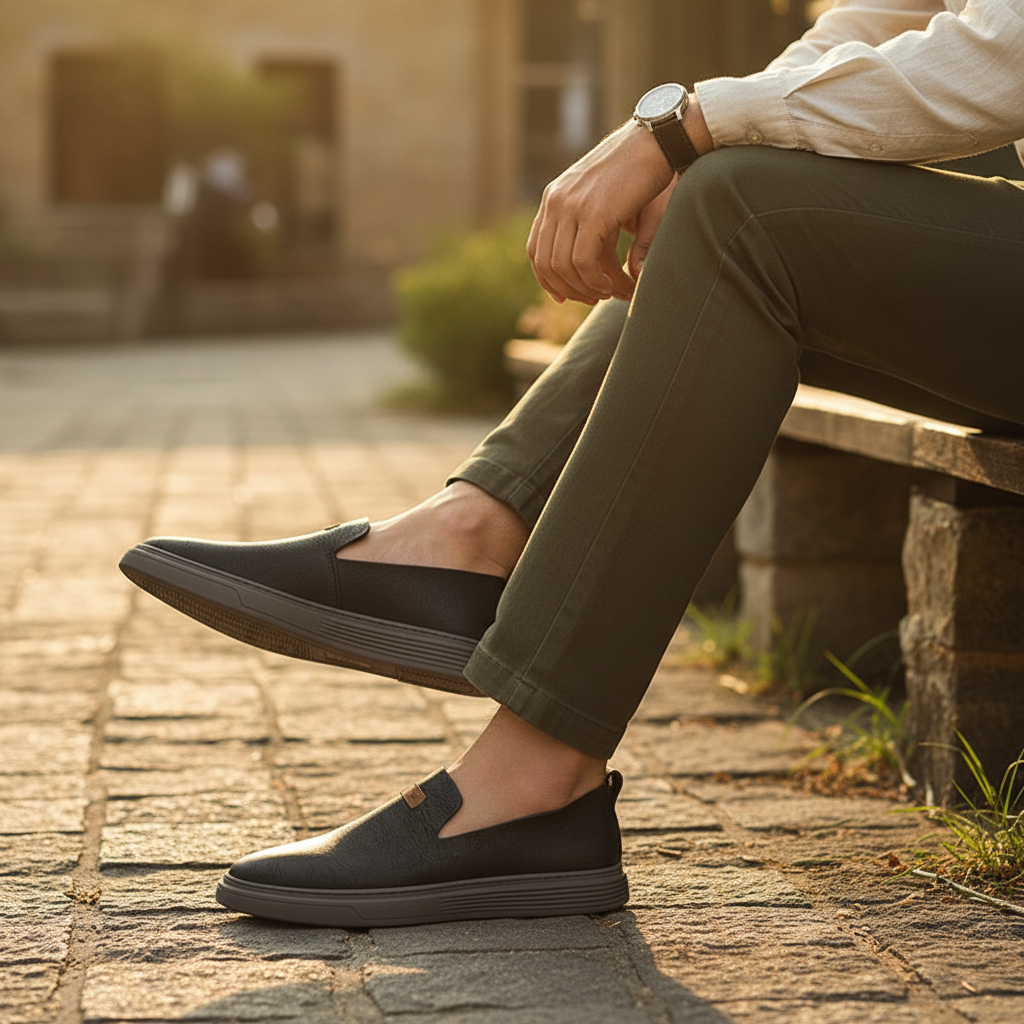 Full-Grain Leather Loafers with Broken-In Comfort