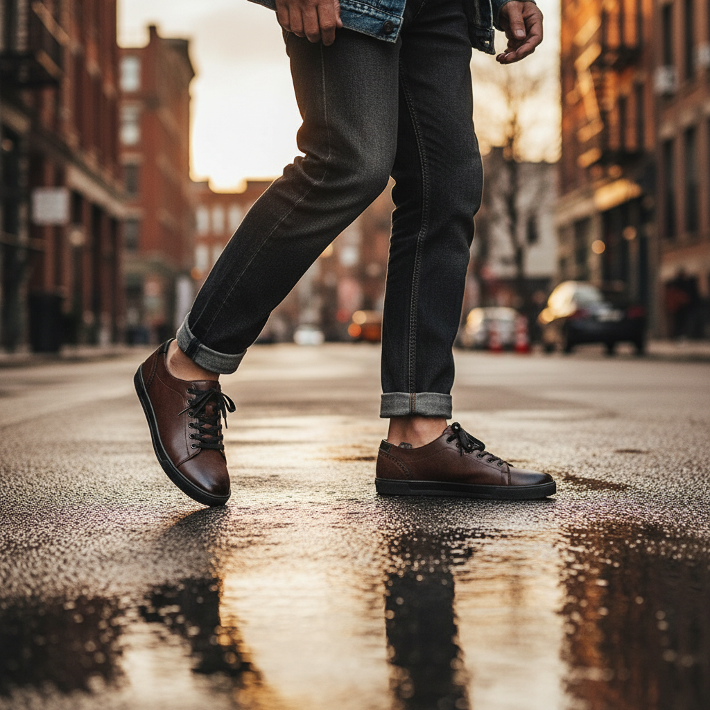 Leather Shoes with City-Ready Traction