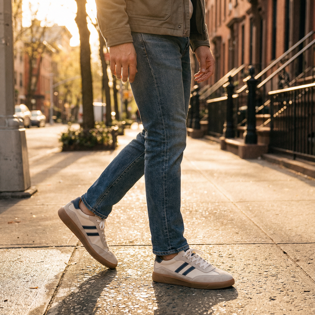 Suede Shoes with Breathable Upper