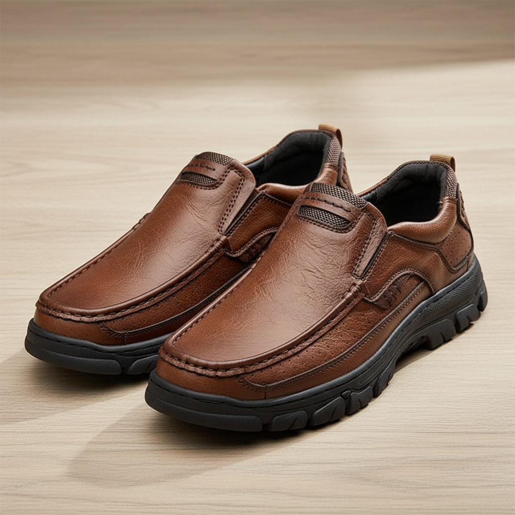 Full-Grain Leather Loafers with Trail-Ready Outsole