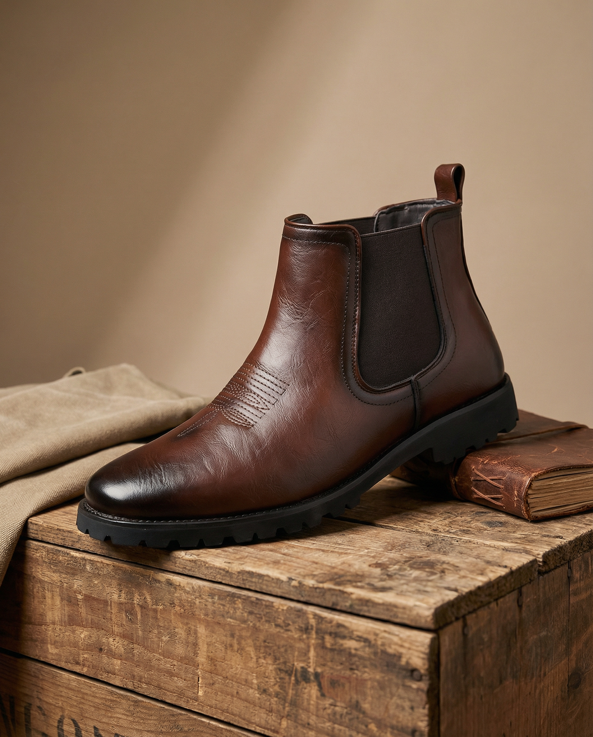 Leather Chelsea Boots with Broken-In Comfort