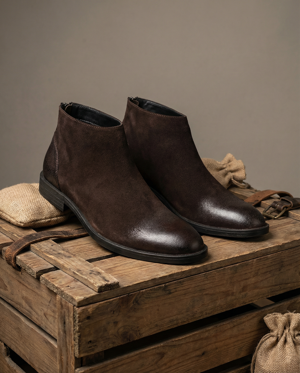 Suede Leather Boots with All-Day Comfort
