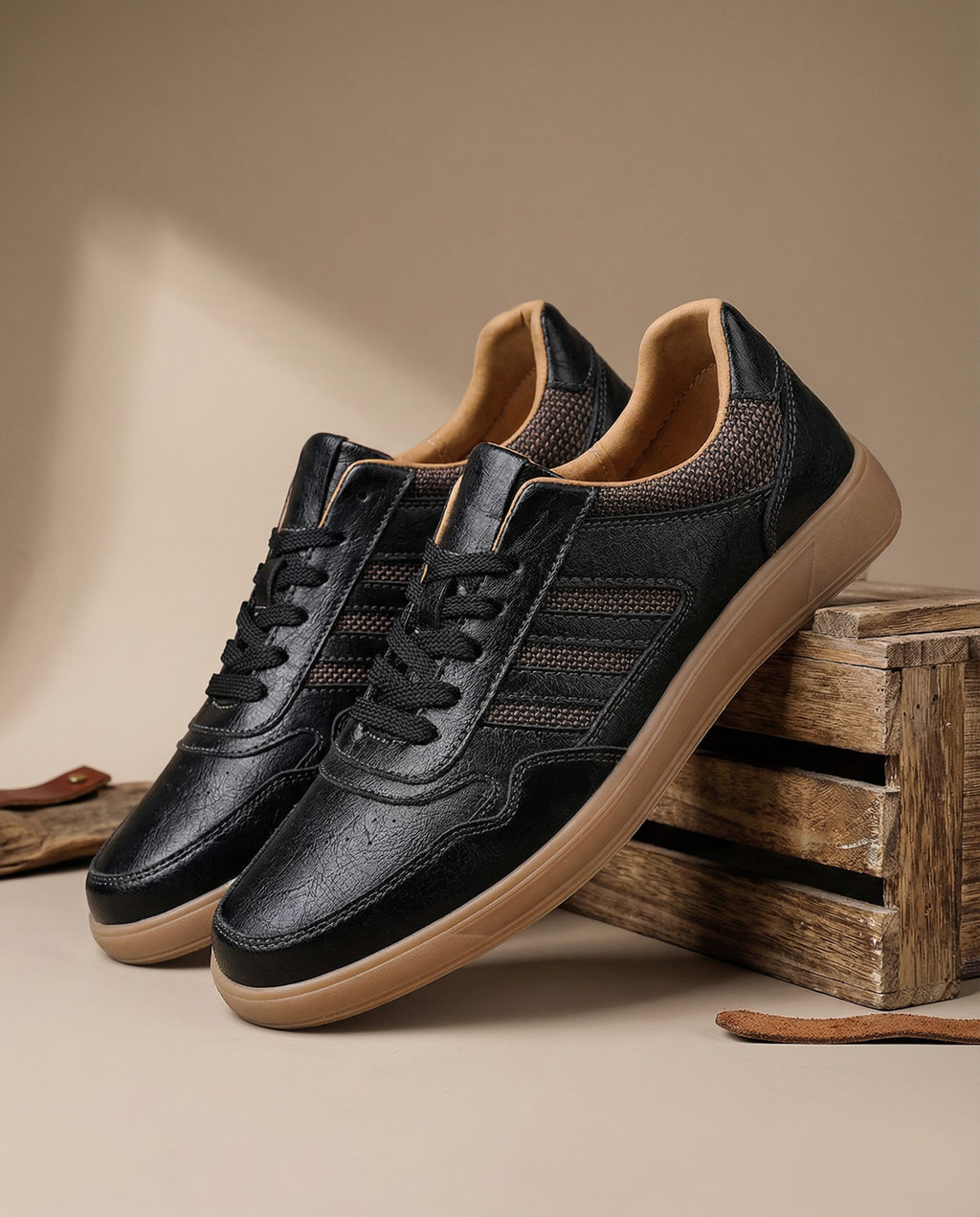 Leather Shoes with Rubber Sole