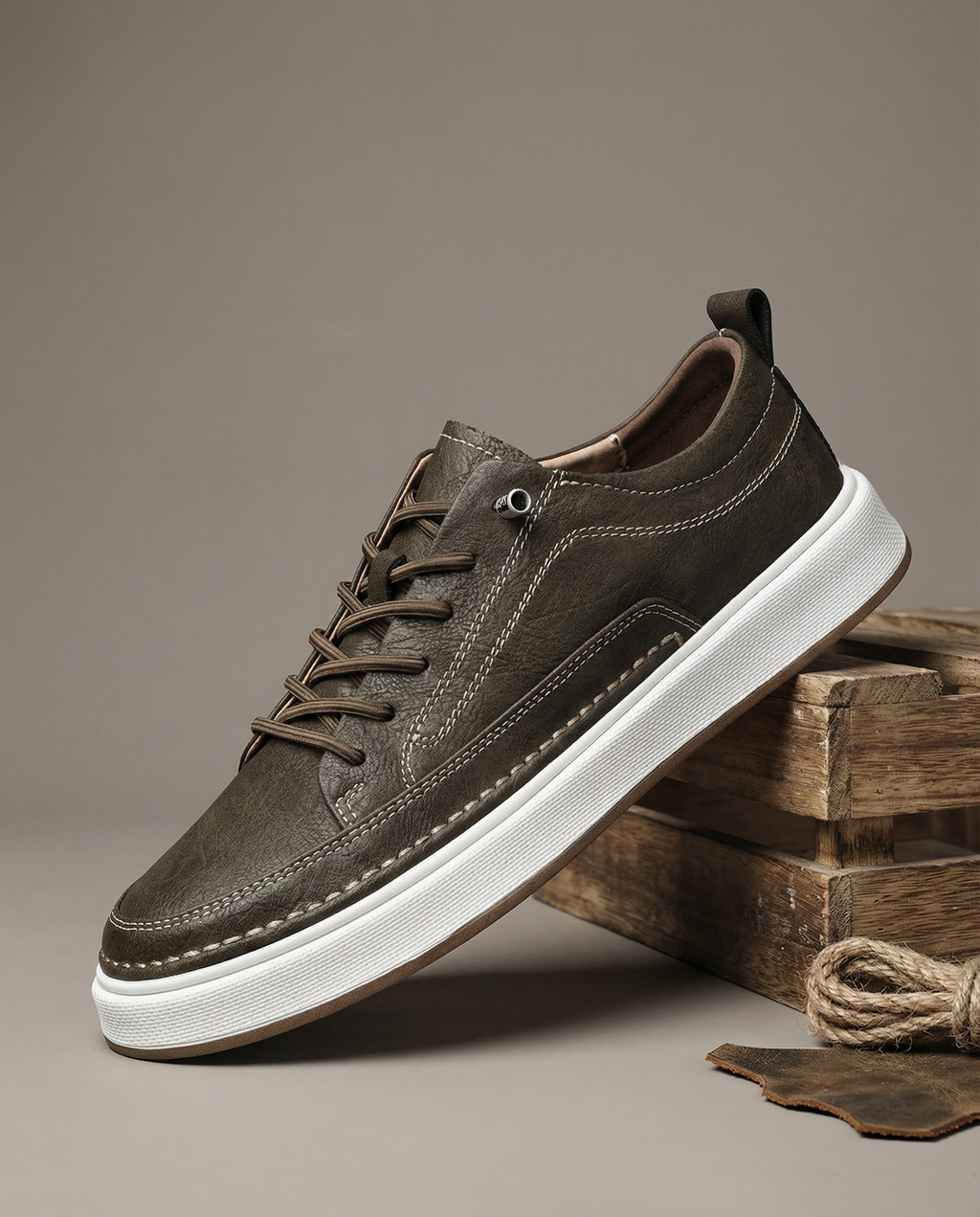 Cowhide Leather Shoes with Broken-In Comfort