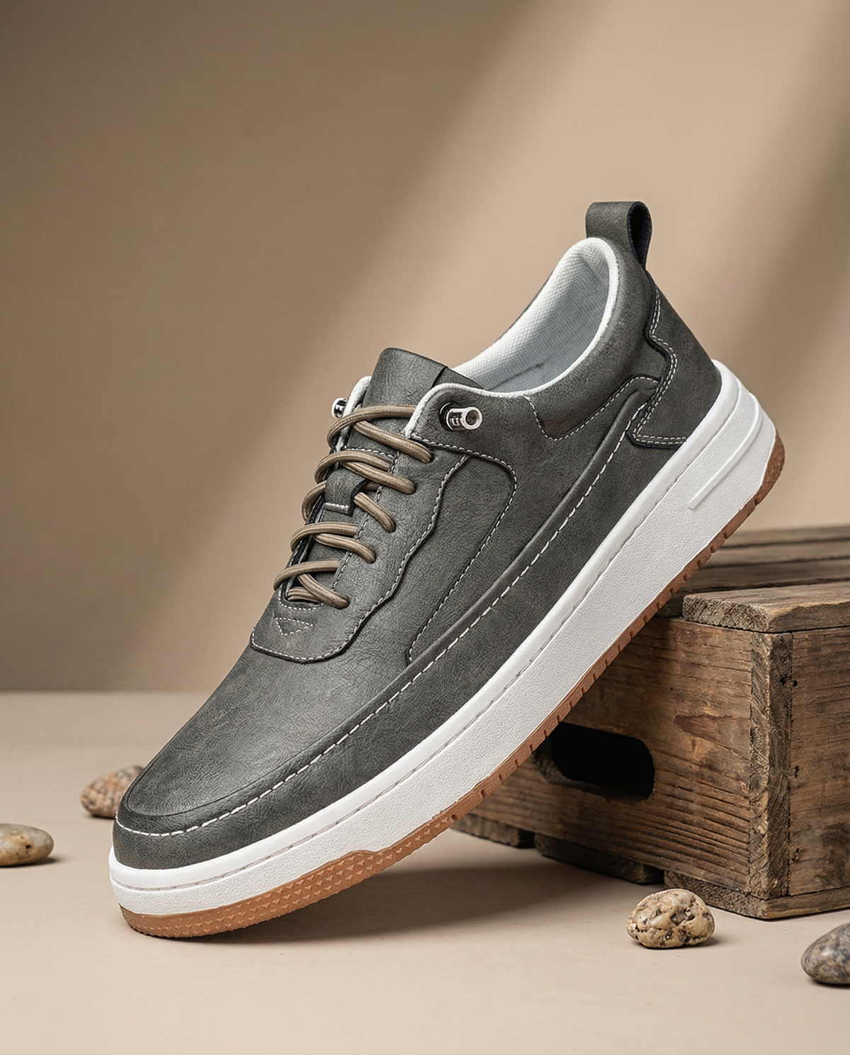 Casual Full-Grain Cowhide Leather Shoes
