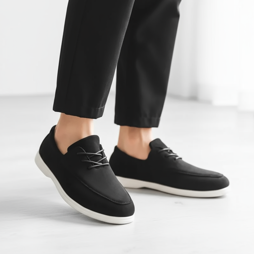 Suede Loafers with Cushioned Sole