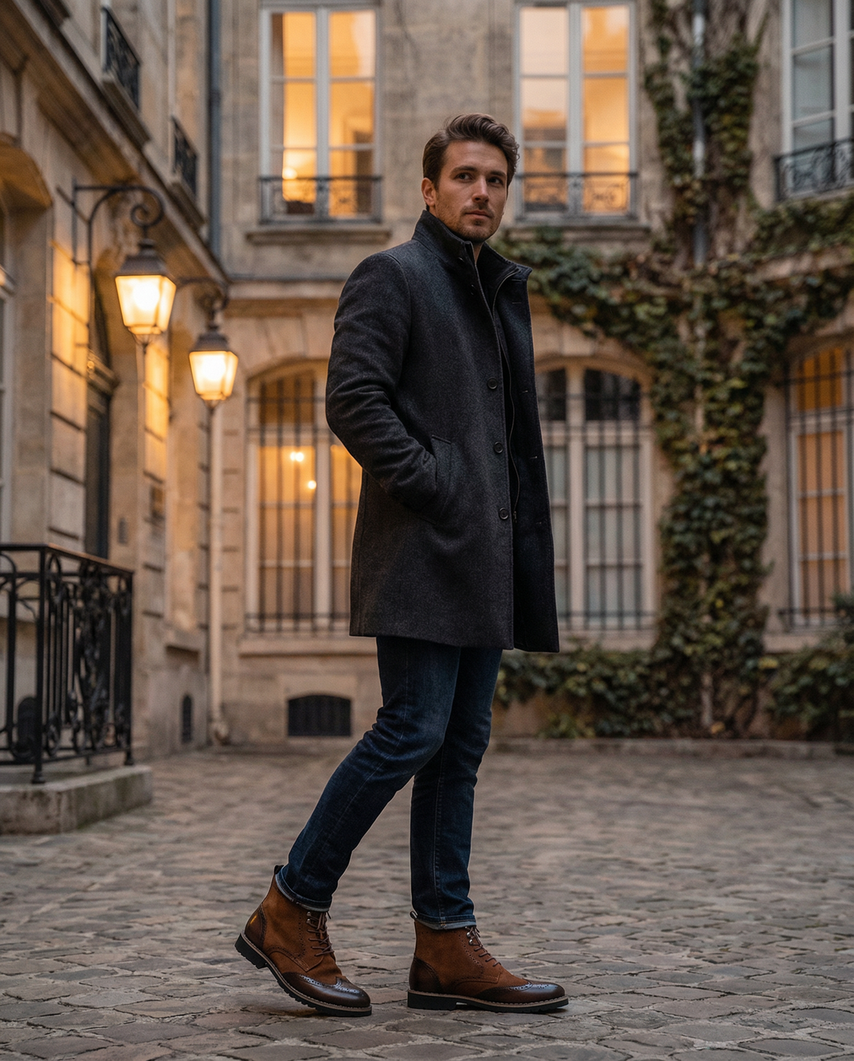 Burnished Leather Boots with Broken-In Comfort