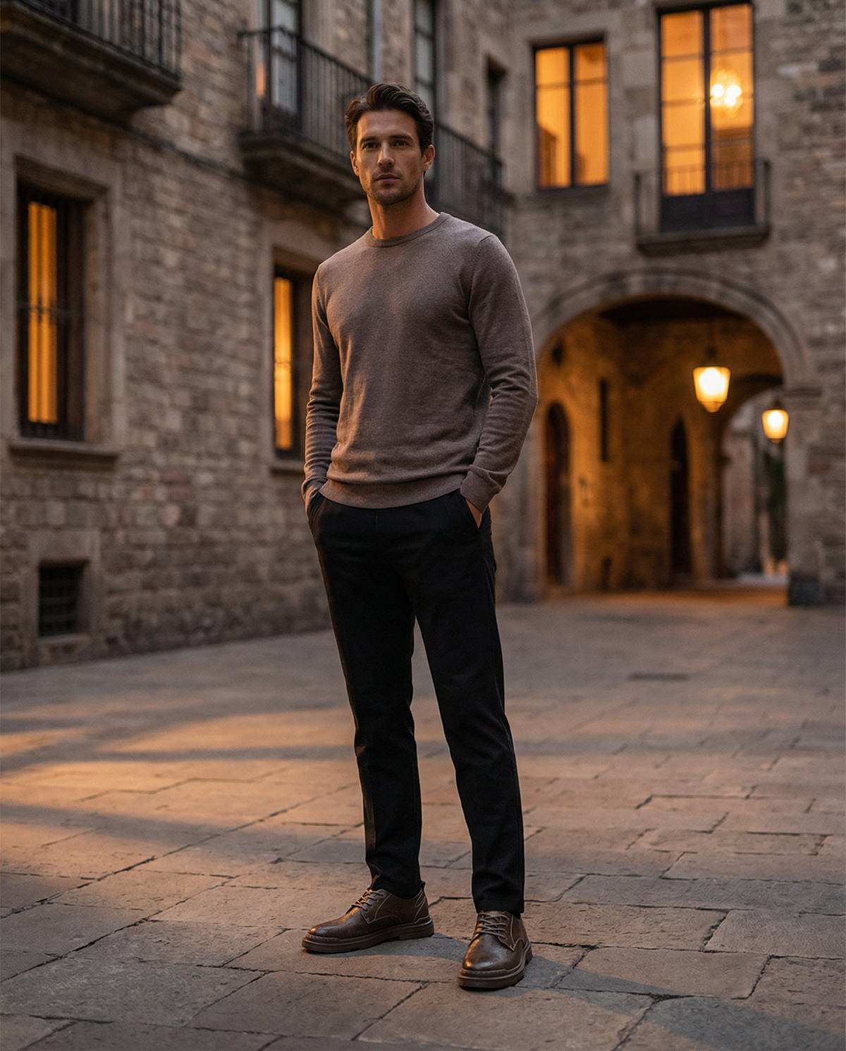 Full-Grain Leather Derby Shoes with Broken-In Comfort