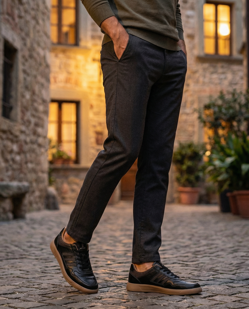 Leather Shoes with Rubber Sole