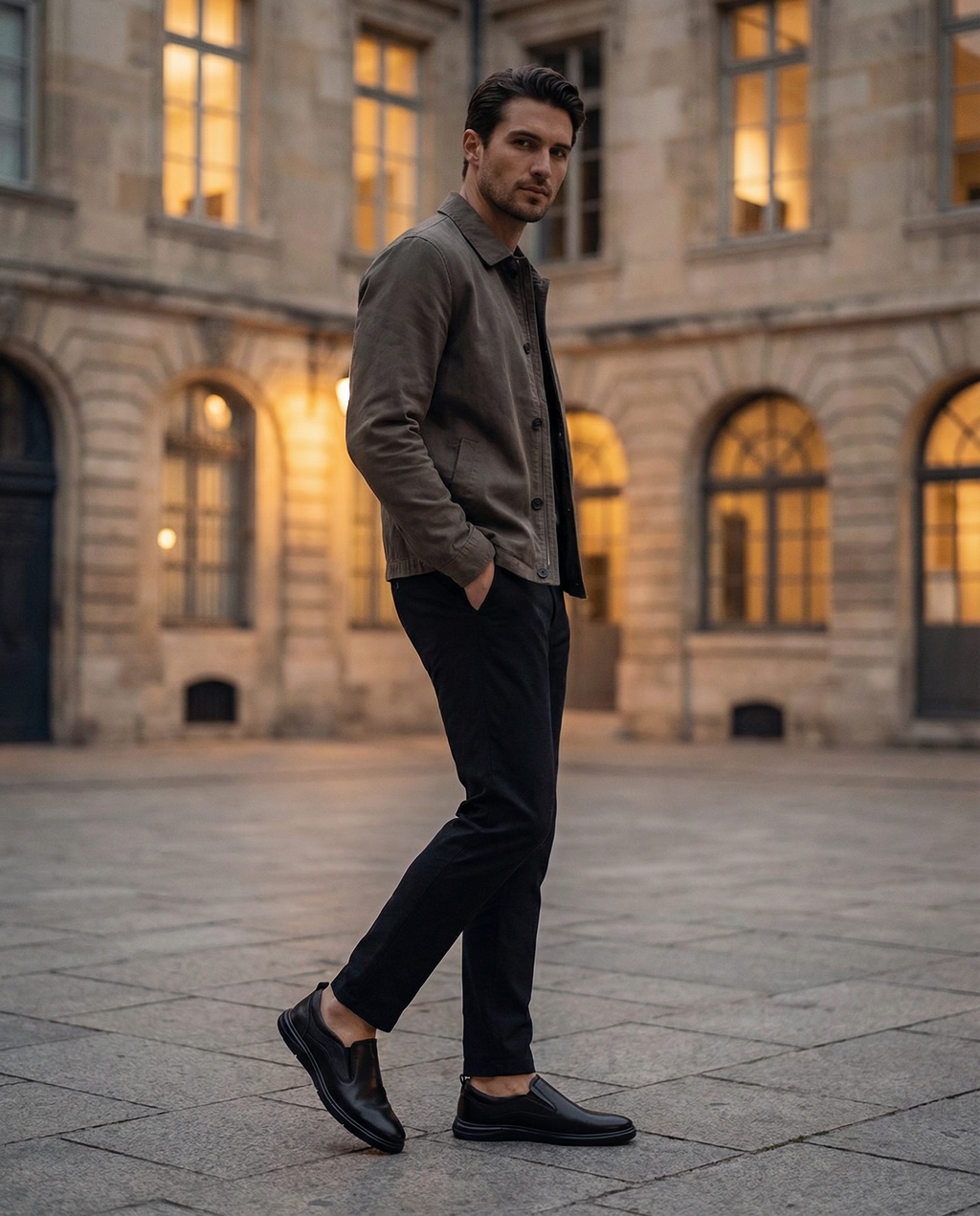 Leather Slip-On Shoes with All-Day Comfort