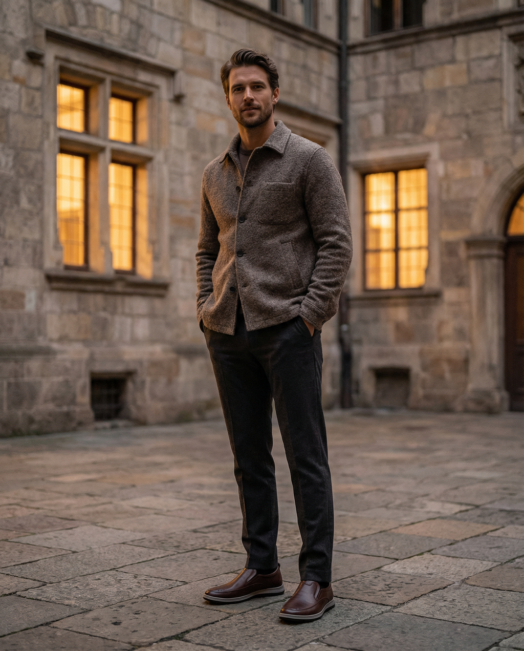 Full-Grain Leather Slip-On Shoes with Broken-In Comfort