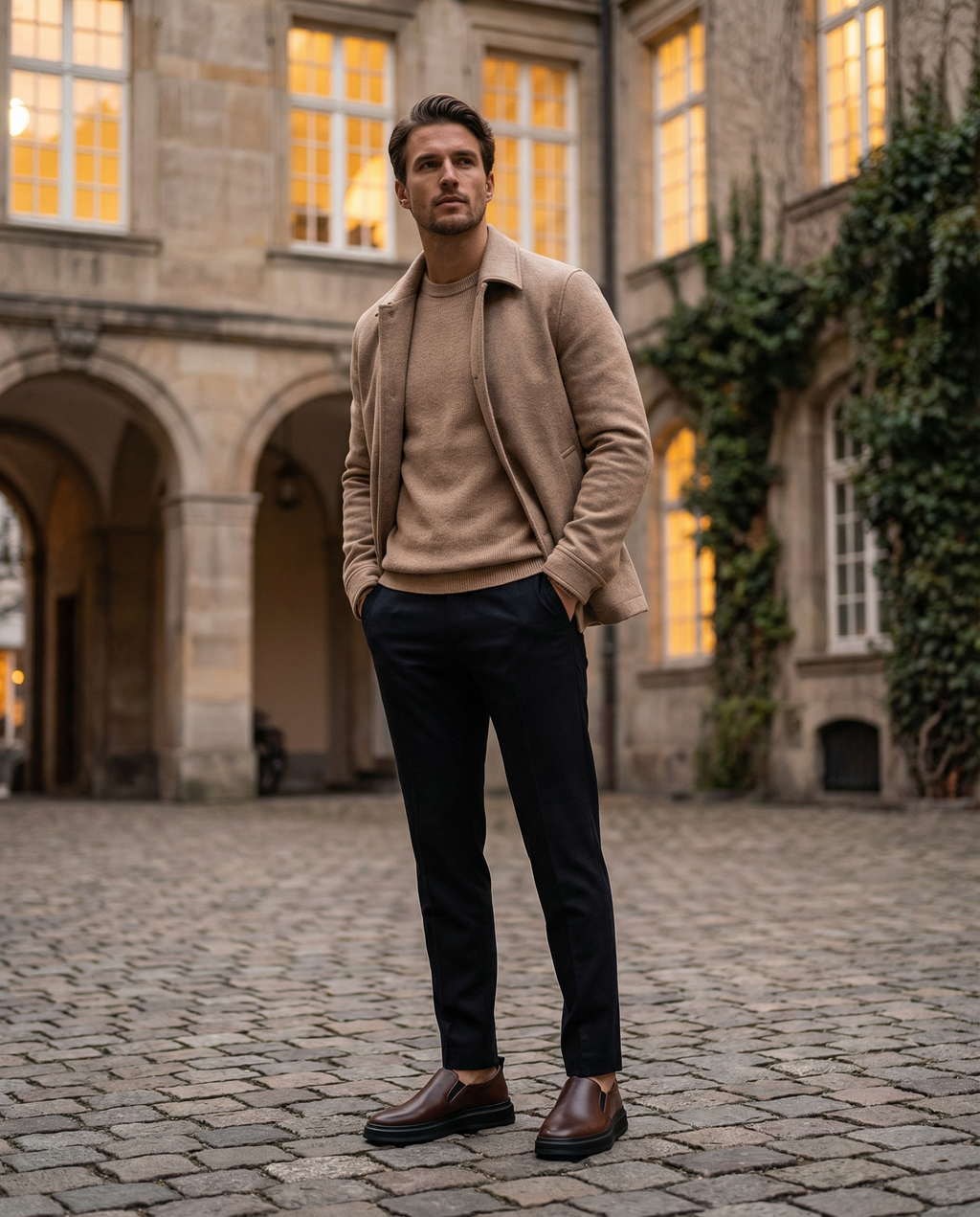 Leather Slip-On Shoes with Broken-In Comfort