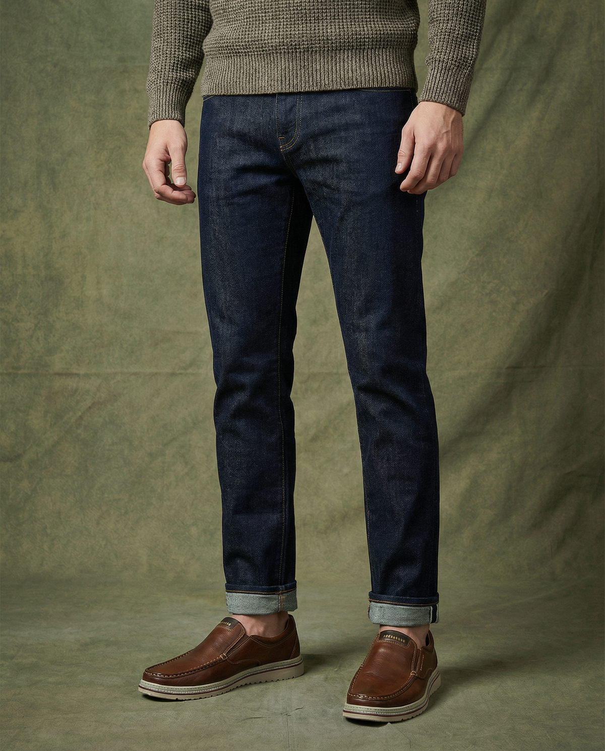 Leather Slip-On Shoes with Precision Stitching