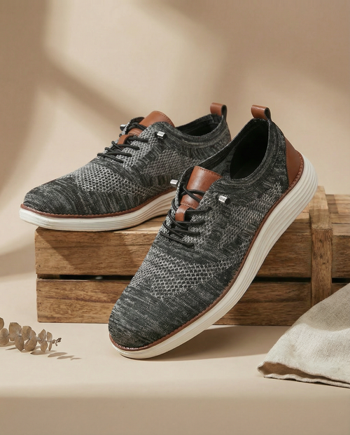 Air Mesh Shoes with Woven Detail