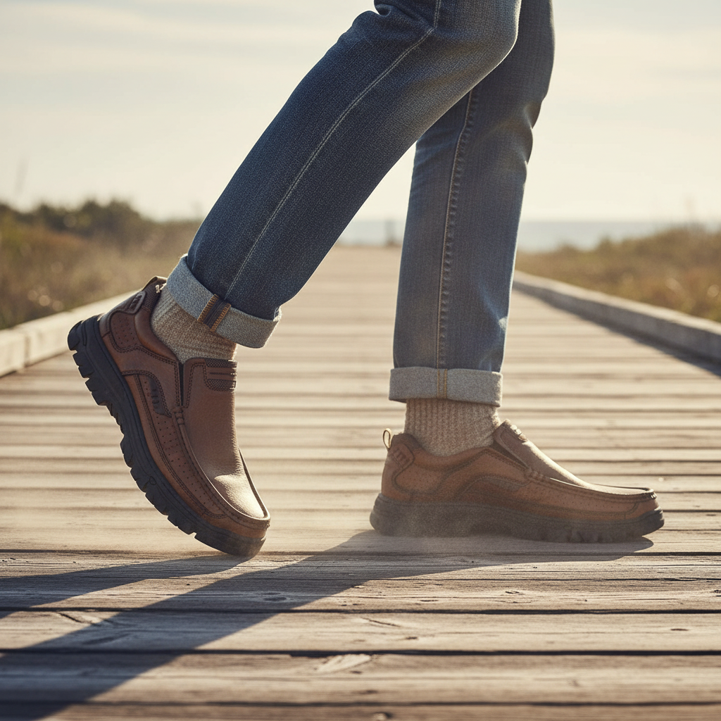 Full-Grain Leather Loafers with Trail-Ready Outsole