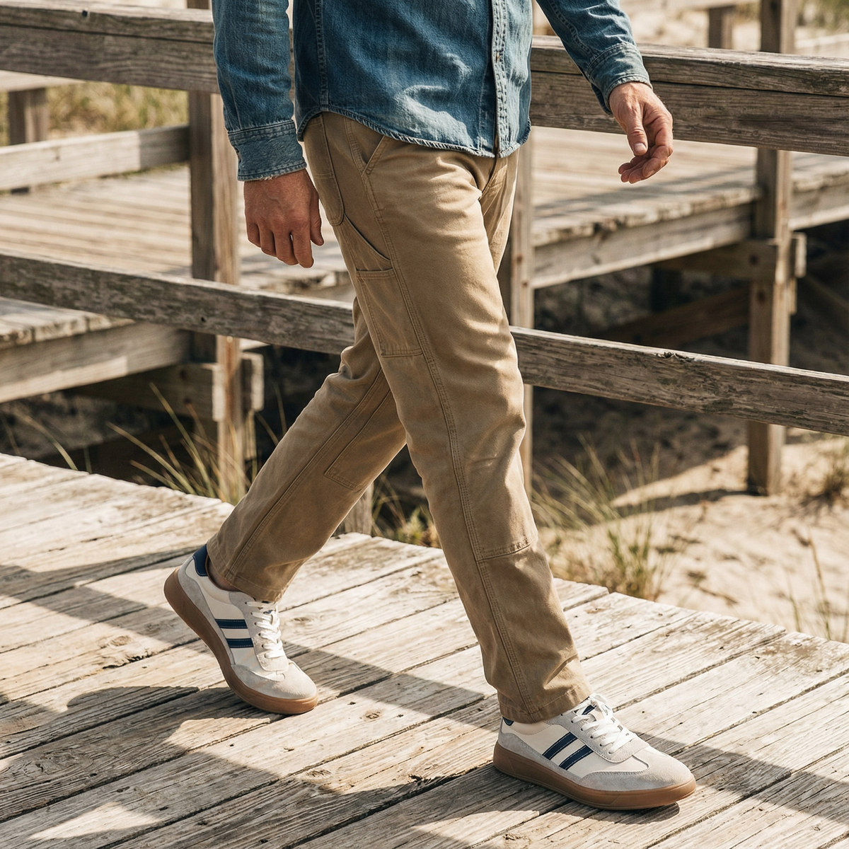Suede Shoes with Breathable Upper