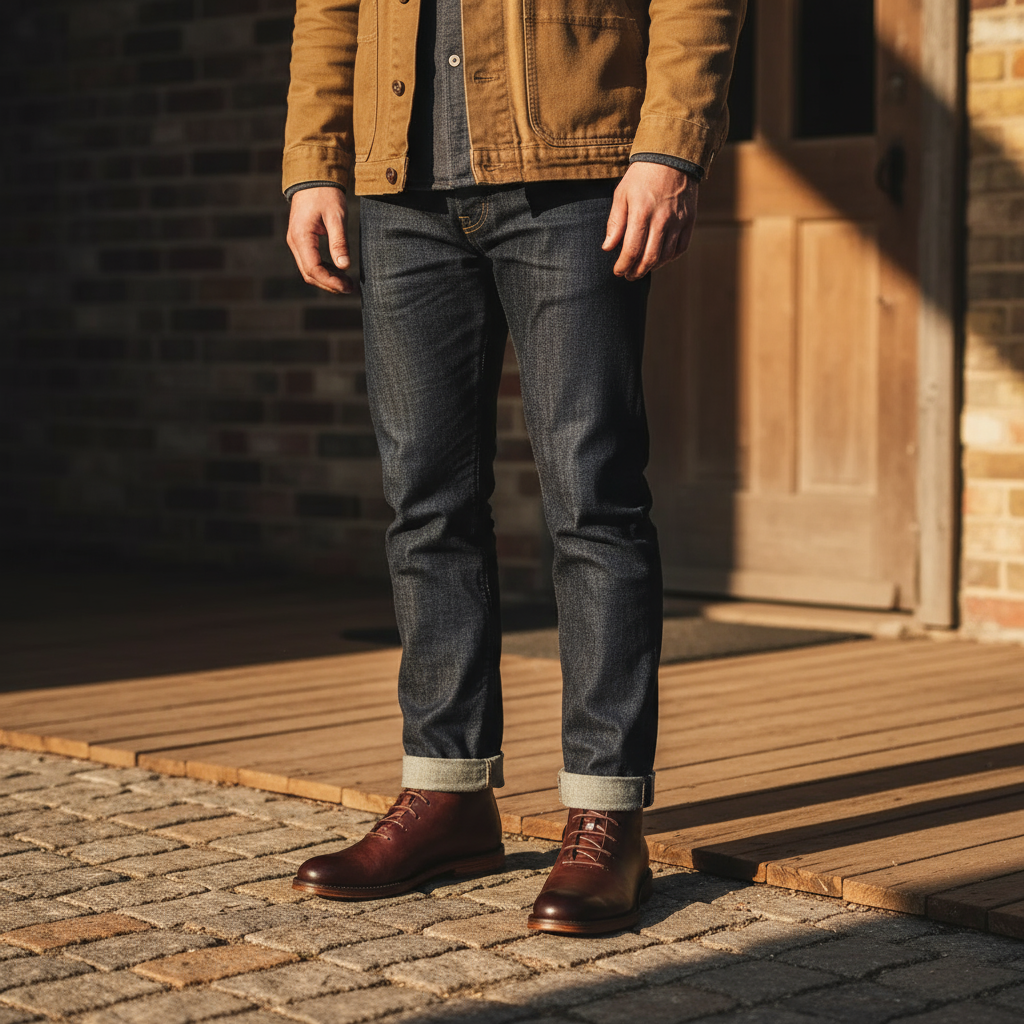 Full-Grain Leather Boots with Welted Construction