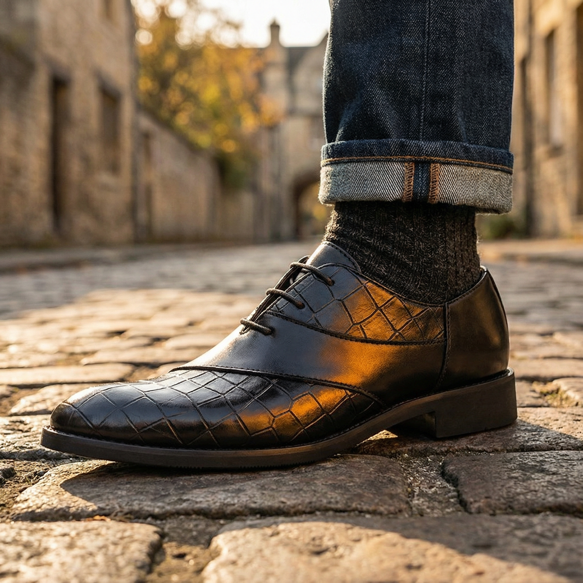 Minimalist Leather Oxford Shoes