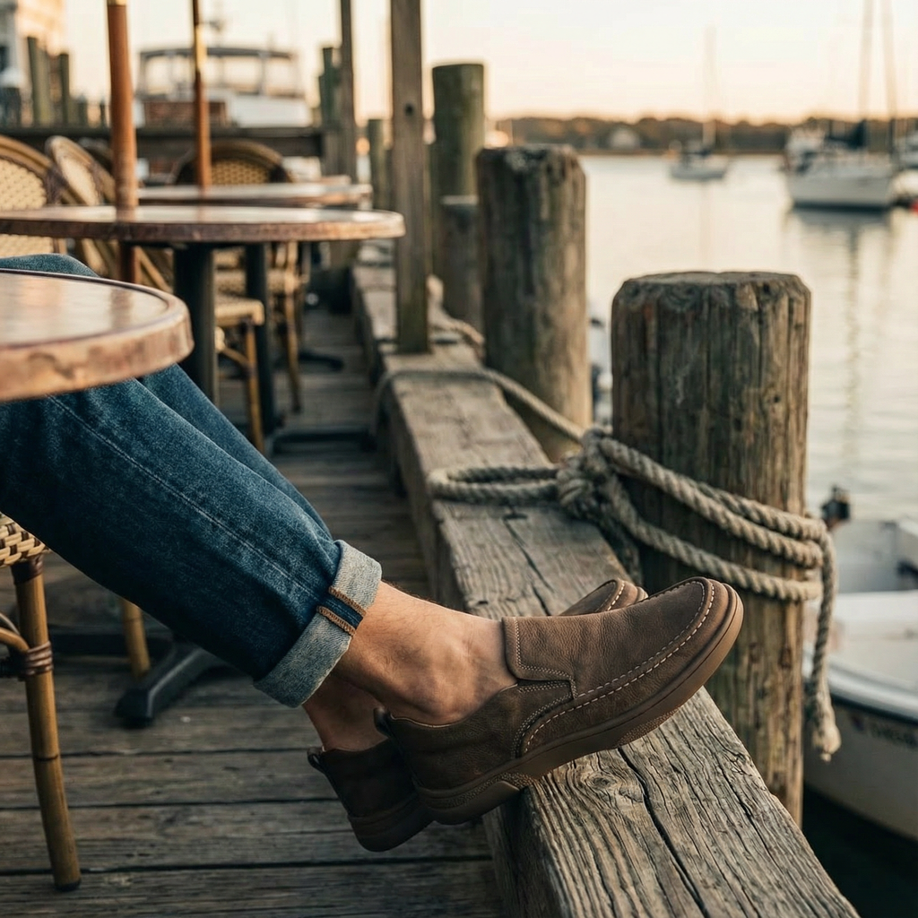 Cowhide Leather Loafers with Broken-In Comfort
