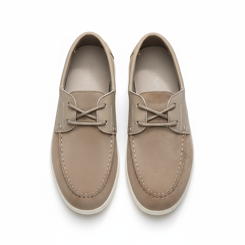 Suede Slip-On Shoes with Slip-Resistant Tread