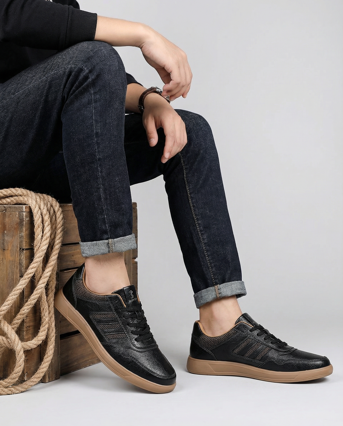 Leather Shoes with Rubber Sole