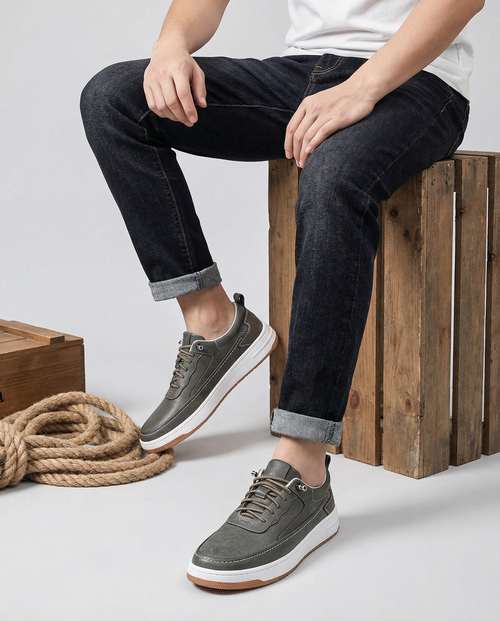 Casual Full-Grain Cowhide Leather Shoes