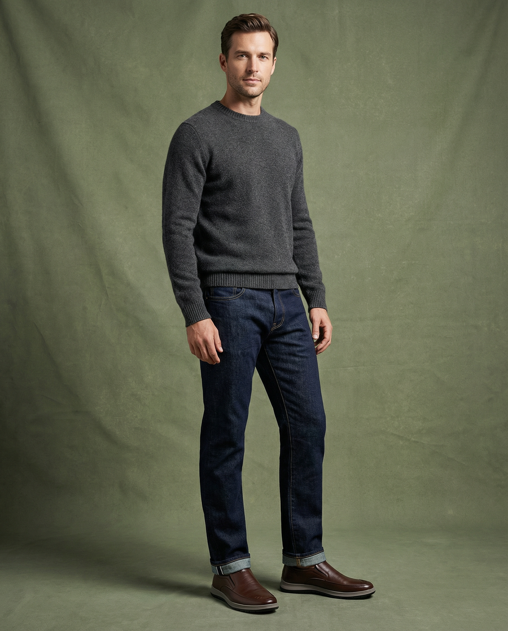 Full-Grain Leather Slip-On Shoes with Broken-In Comfort
