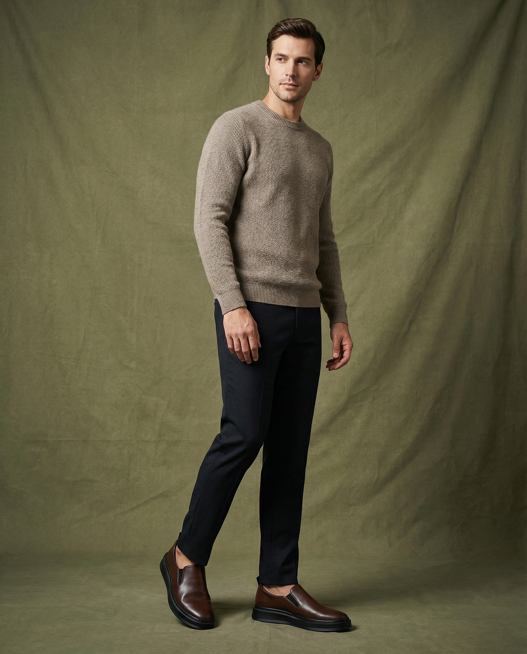 Leather Slip-On Shoes with Broken-In Comfort