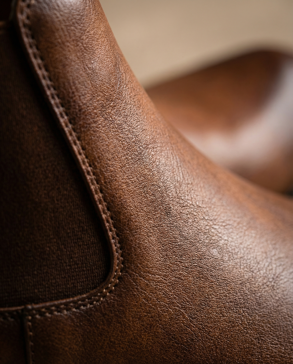 Full-Grain Leather Chelsea Boots with Elastic Side Panels