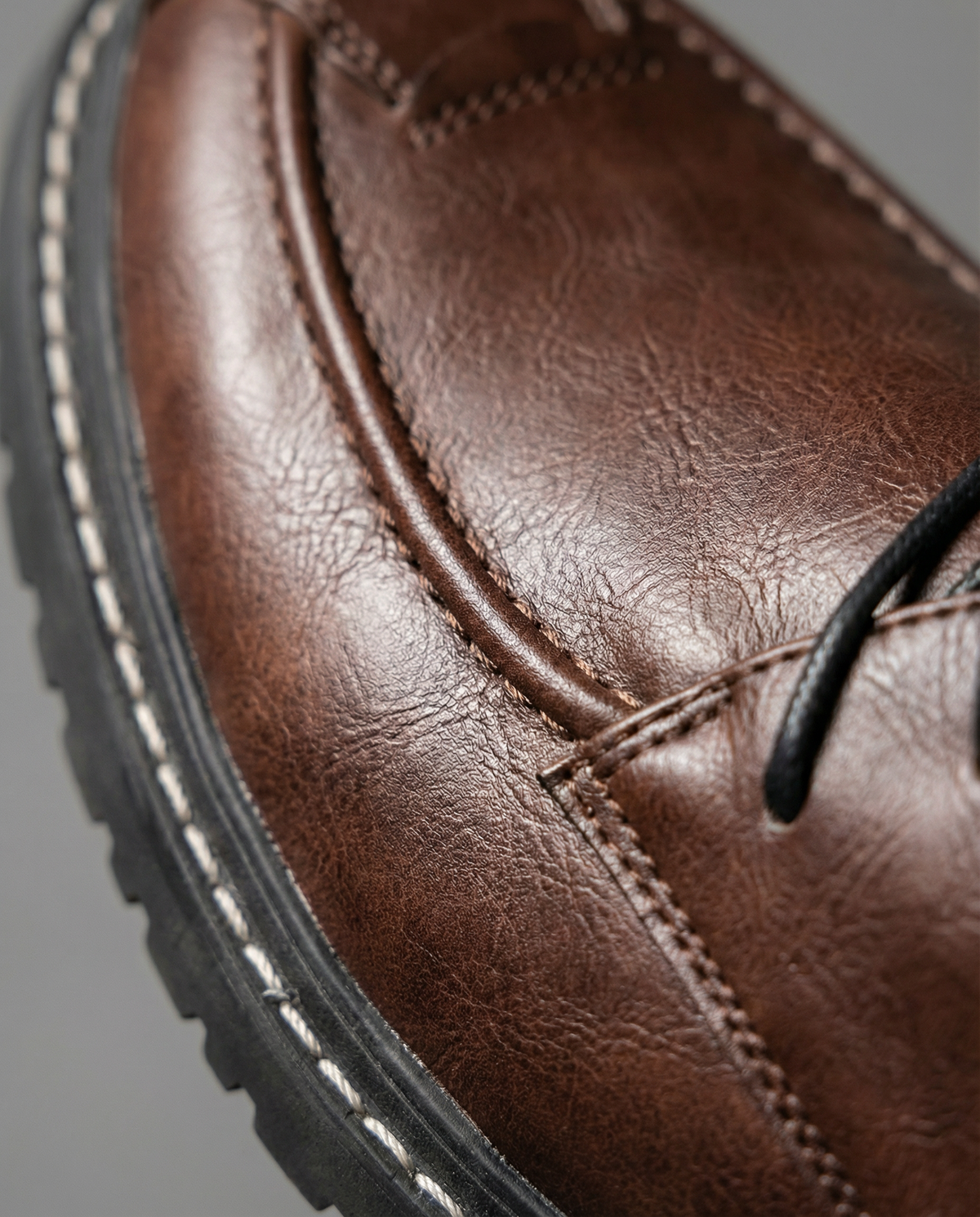 Leather Derby Shoes with Heavy-Duty Sole