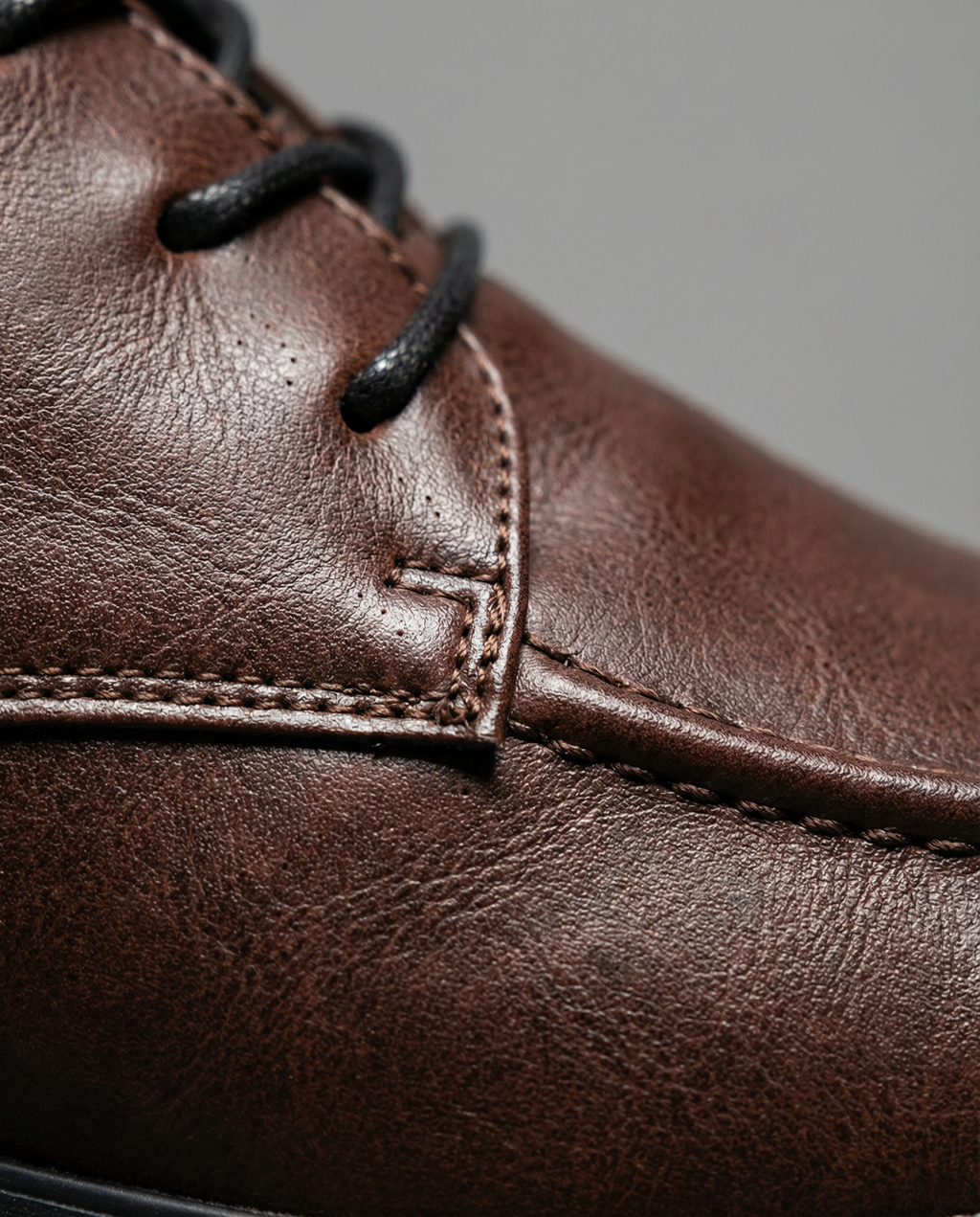 Leather Derby Shoes with Heavy-Duty Sole