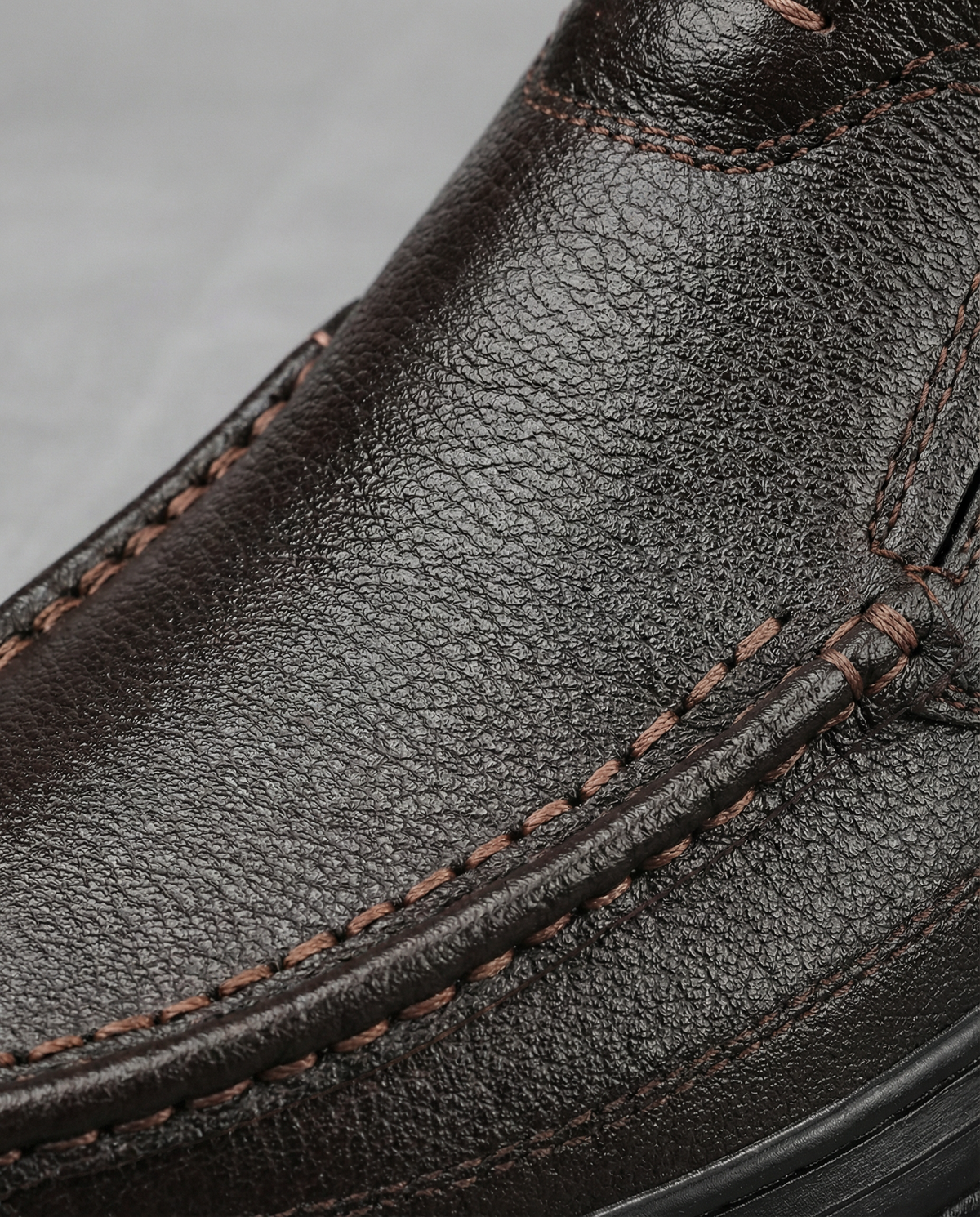 Leather Slip-On Shoes with Cushioned Sole