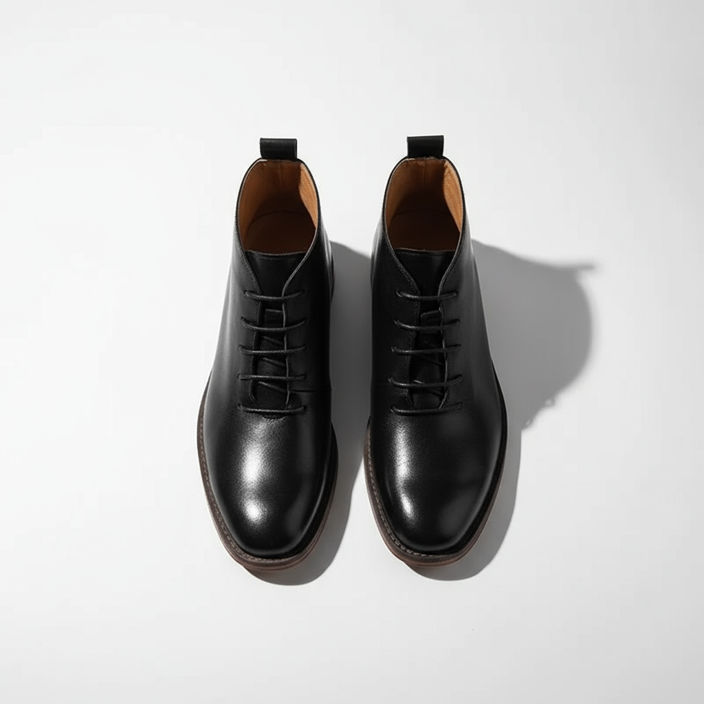 Full-Grain Leather Boots with Welted Construction