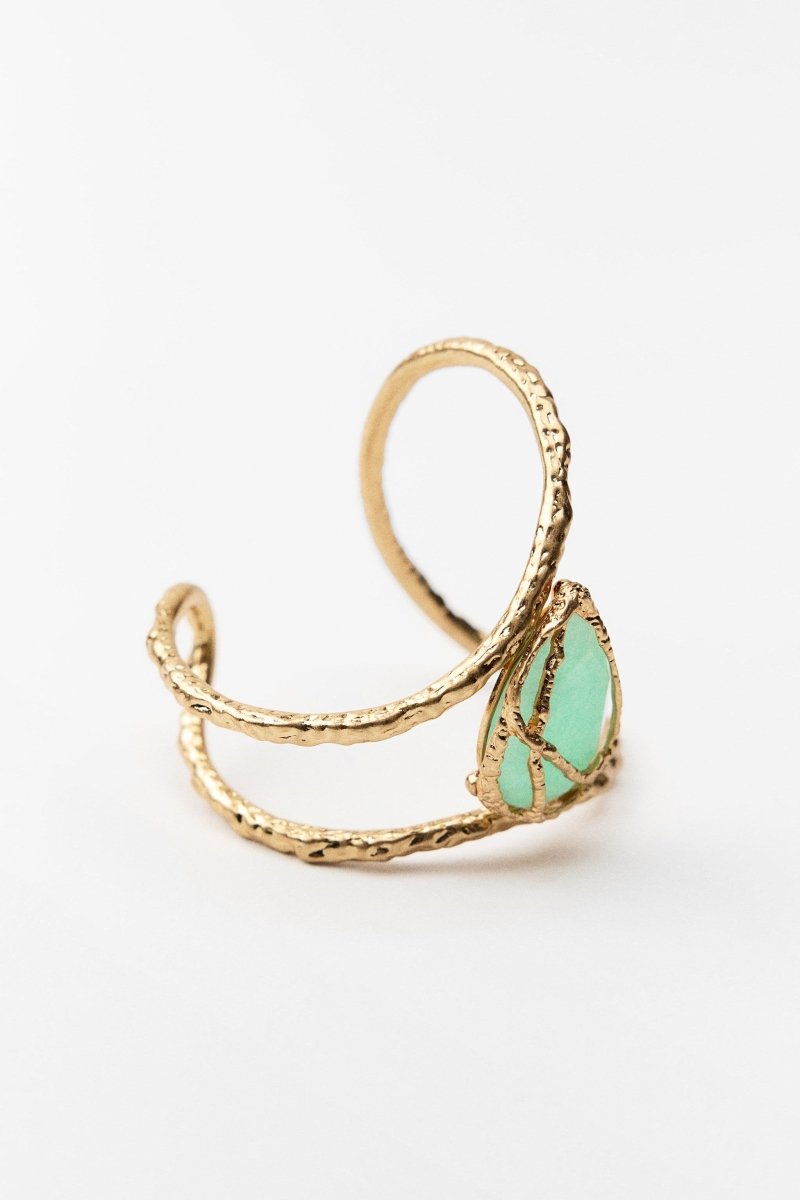 Statement Gemstones Textured Bracelet