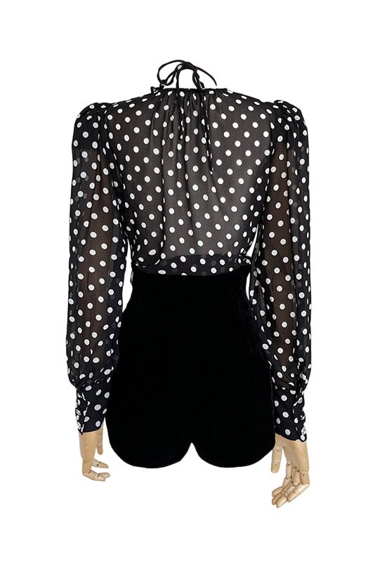 Modern Gilda Polka Dot Long Sleeve Blouse