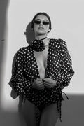 Modern Gilda Polka Dot Long Sleeve Blouse