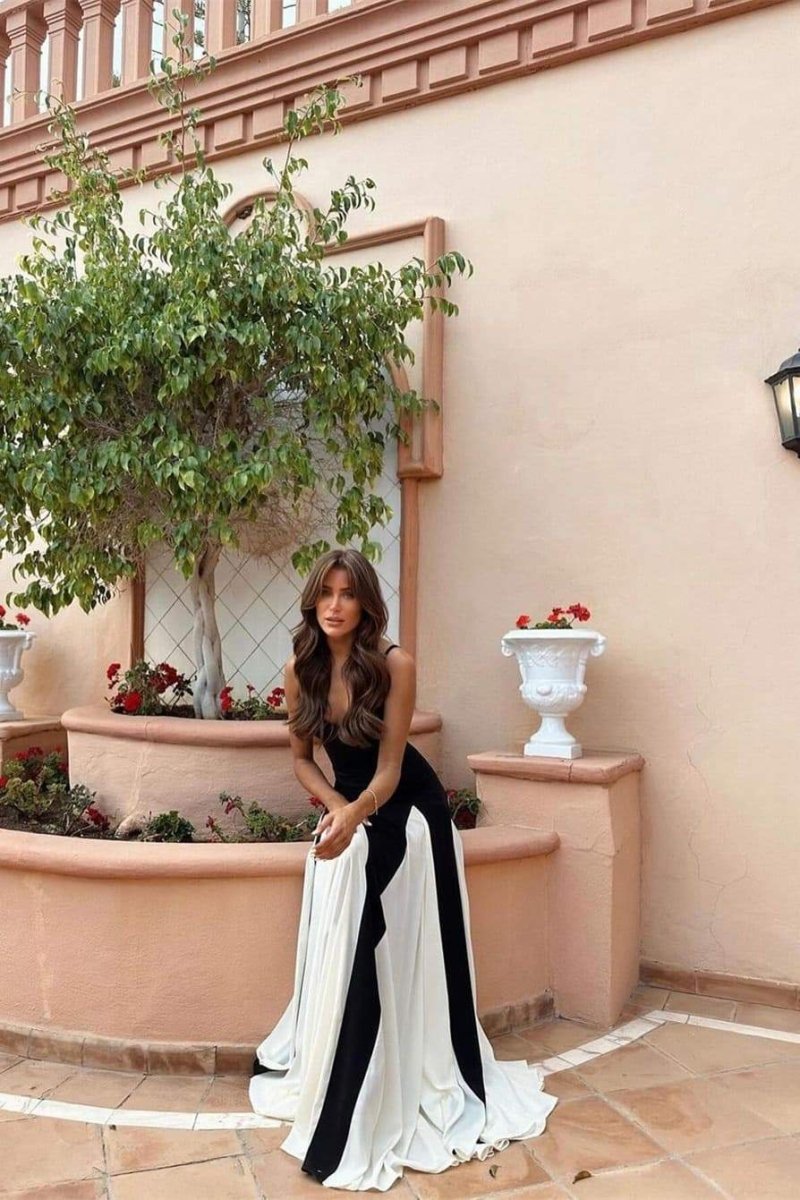 Modern Griselda Color Block Maxi Slip Dress