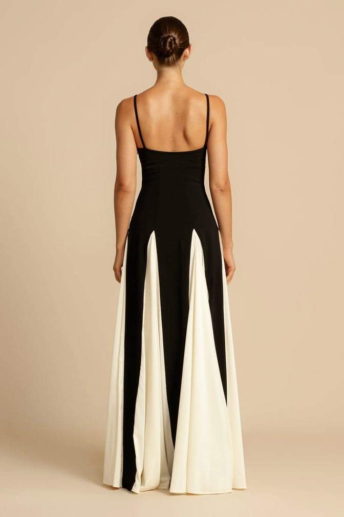 Modern Griselda Color Block Maxi Slip Dress