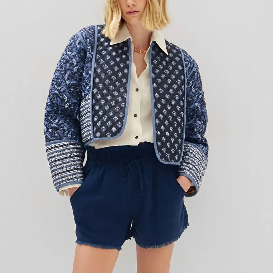Reversible Jacket with Fitted Cut and Lapel Collar