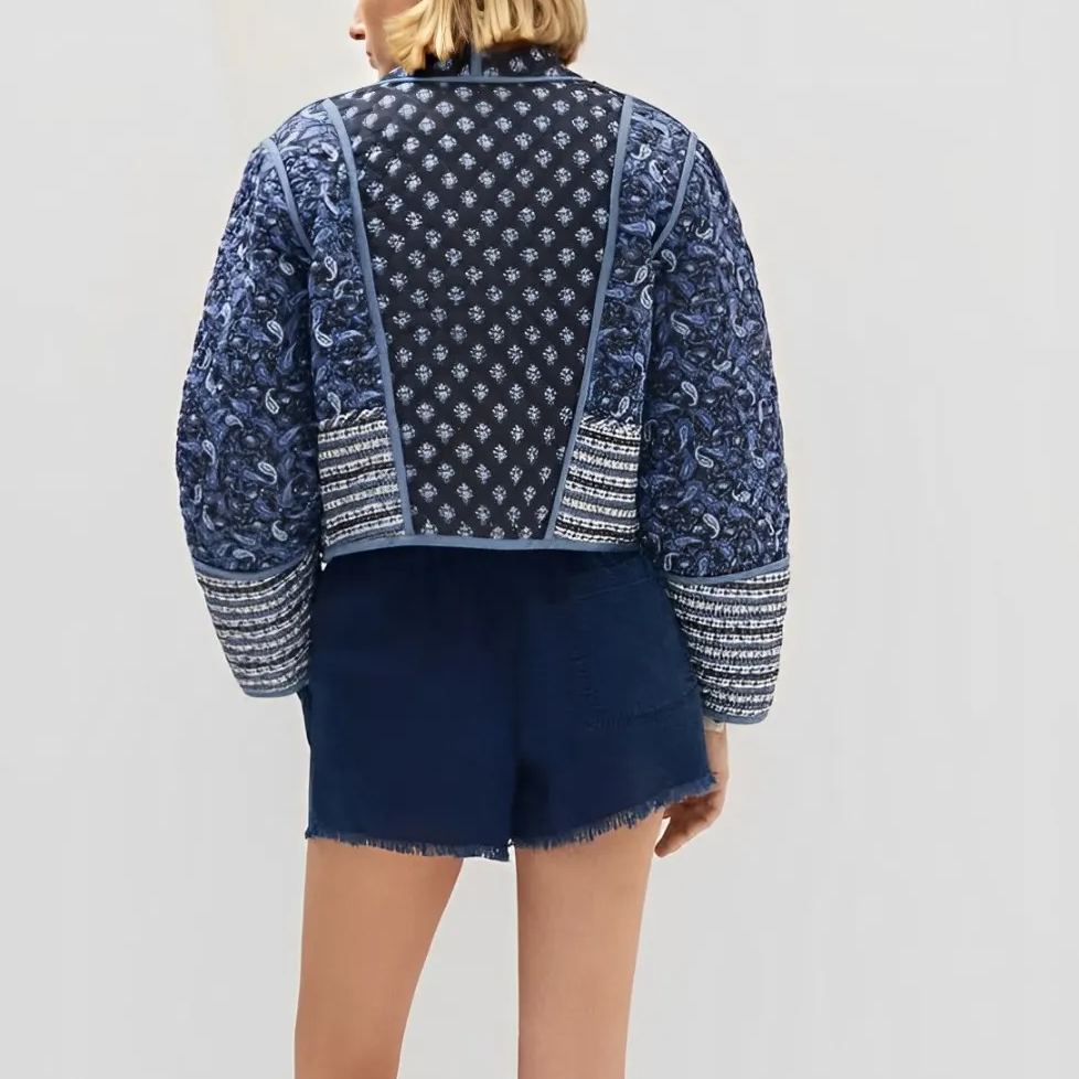 Reversible Jacket with Fitted Cut and Lapel Collar