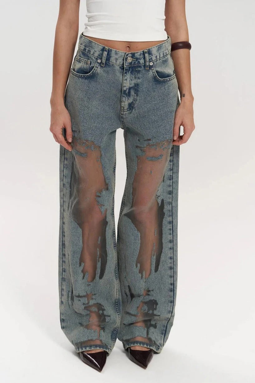 Modern Trixie Blue Transparent Jeans