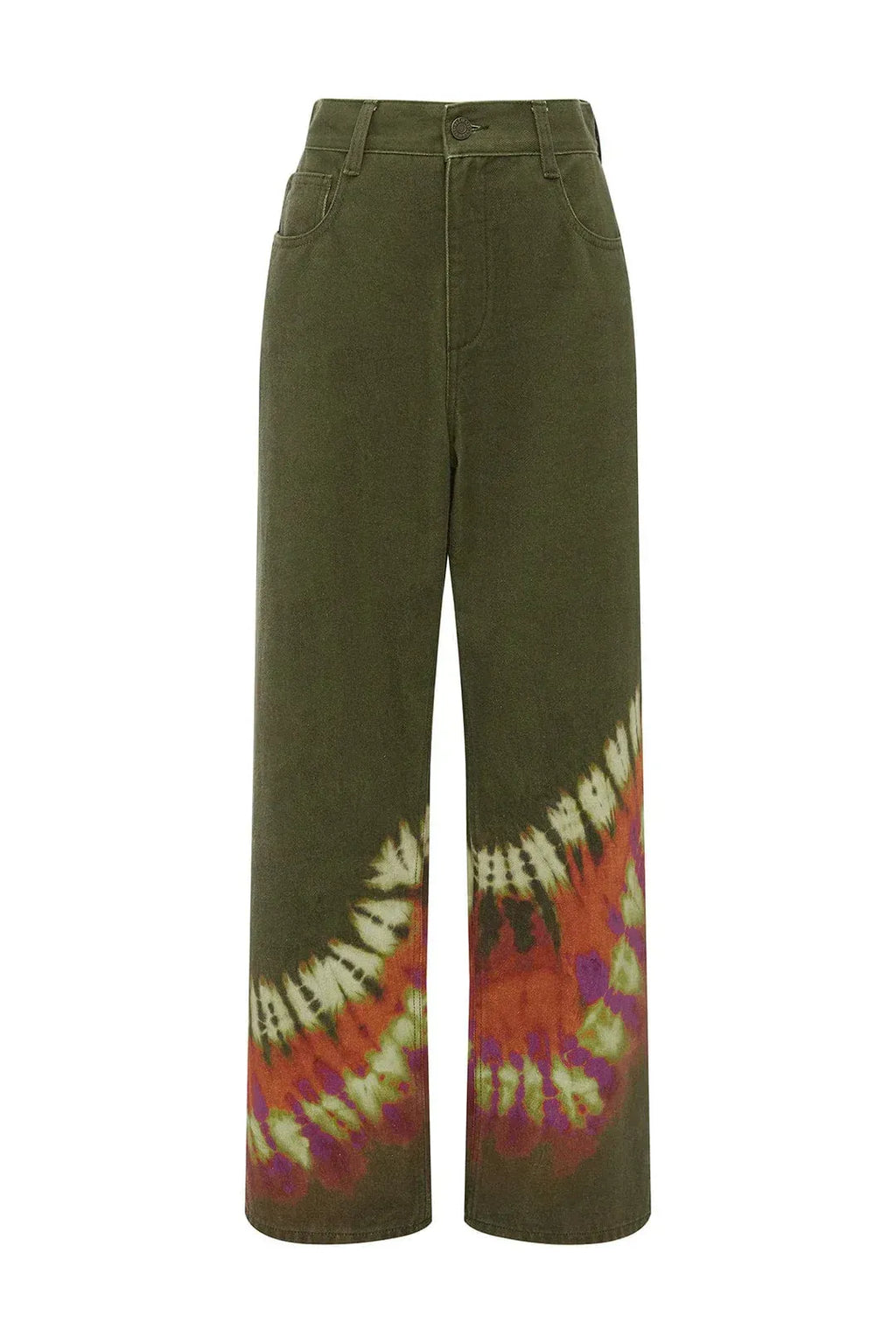 Modern Artistic Hem Detail Denim Mid Rise Jean
