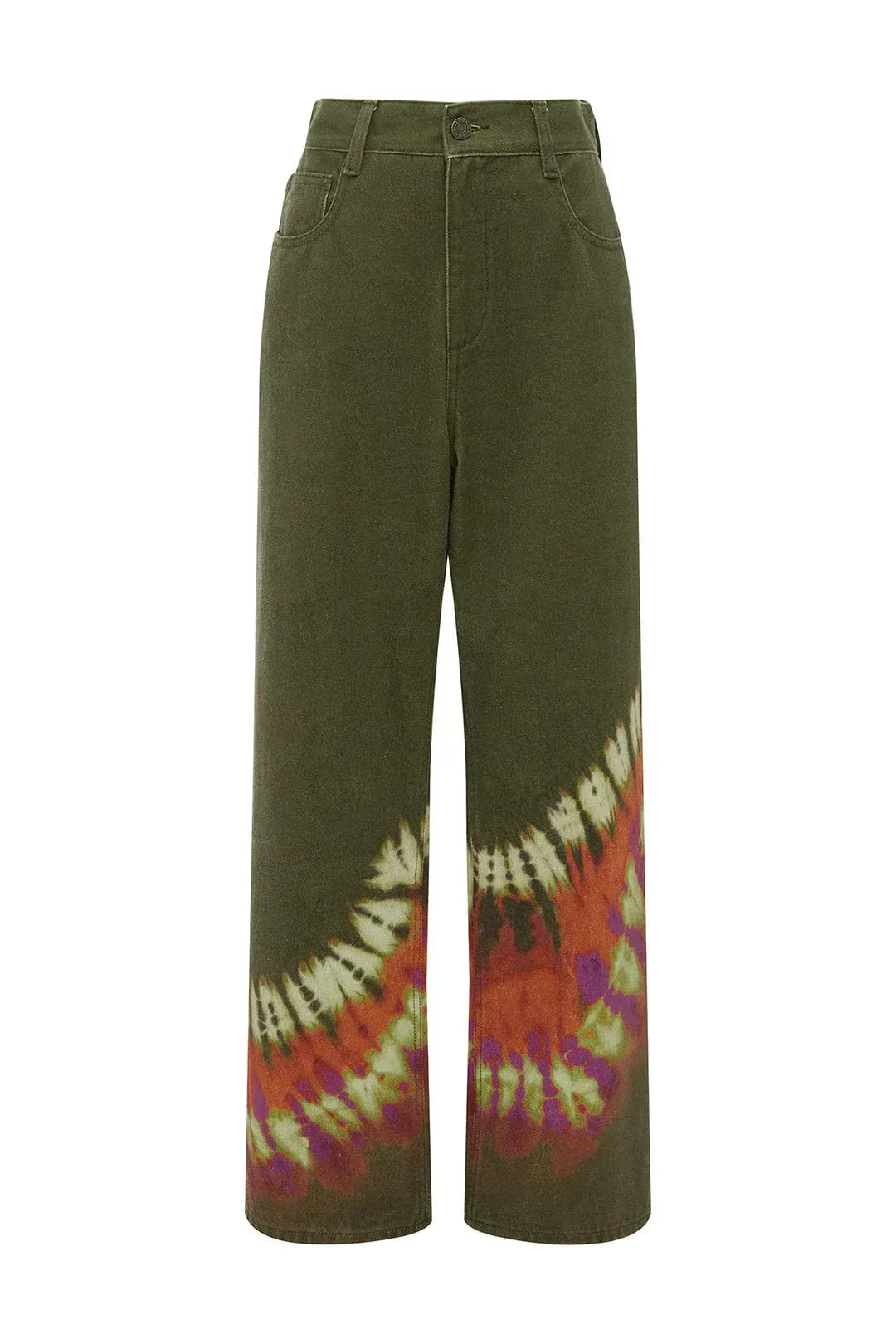 Modern Artistic Hem Detail Denim Mid Rise Jean